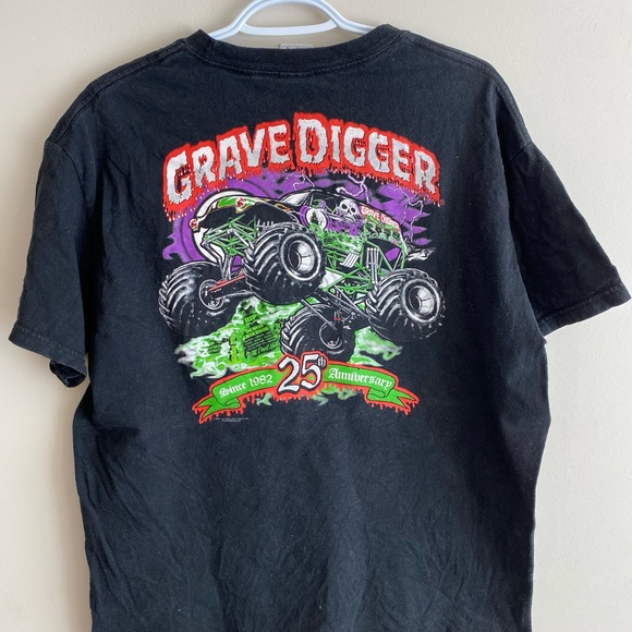 Vintage 25th Anniversary Grave Digger T-shirt - Picture 3 of 5
